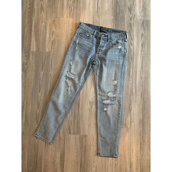 Abercrombie boyfriend distressed jeans size 25 - Picture 3 of 6